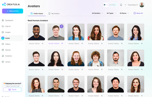 Creatus: AI-powered cameraless text-to-video app that turns text into eye-catching short videos.