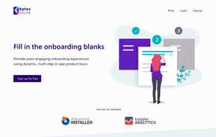 Bytes Route landing page