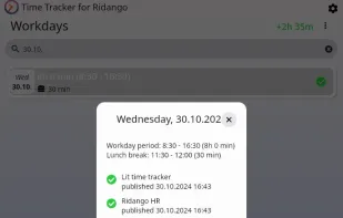 Time Tracker for Ridango screenshot 1