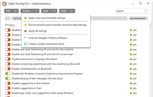 ShutUp10++ screenshot 1
