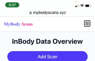 MyBody Scans dashboard.
