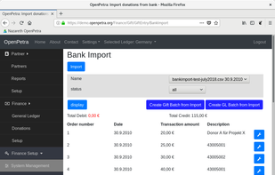 OpenPetra screenshot 3