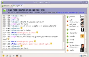 Gajim group chat