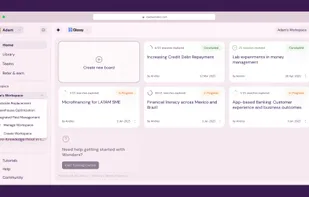 Wonders AI Projects Dashboard Screenshot