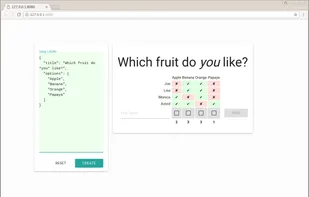 Screenshot of poll creation in jawanndenn