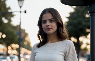 Example woman photo generated with AI