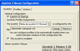 Joystick 2 Mouse screenshot 1