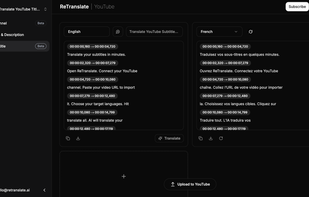 YouTube Video Subtitle Translator