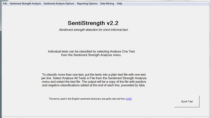 SentiStrength screenshot 1