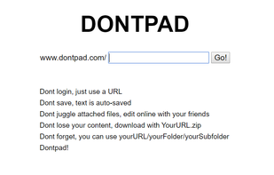 Dontpad screenshot 1