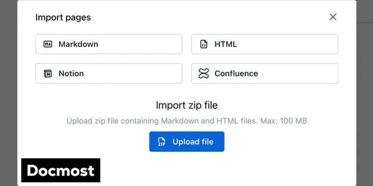 Docmost v0.21.0 adds zip, Notion, and Confluence imports