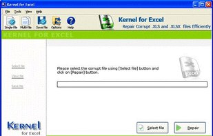 Kernel for Excel Repair screenshot 1