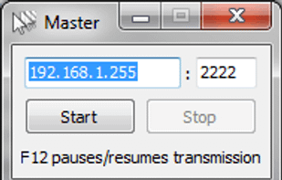 Master before starting (Automatically calculates broadcast IP).