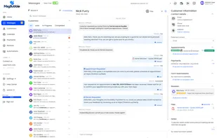 Message Center - Send SMS text messages to customers