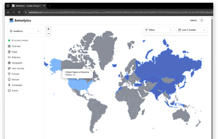 Illustration of visitors’ geographic distribution