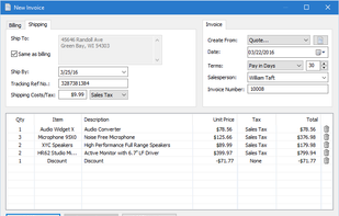 Express Invoice Invoicing Software - New Invoice
