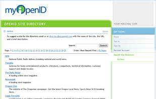 Directory of websites that support myOpenID