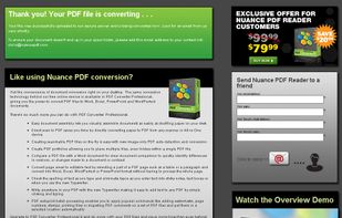 Converted PDF-Files are sent per E-Mail to you