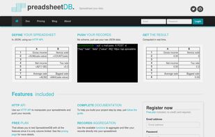 SpreadsheetDB screenshot 1