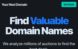 Find valuable domain names across millions of auctions