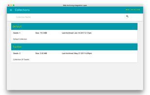 Web Archiving Integration Layer (WAIL) screenshot 1