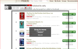 Capture widget with 4:3 option