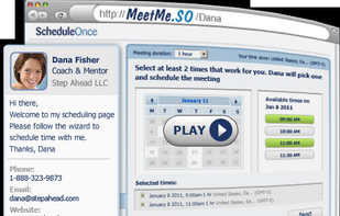 ScheduleOnce MeetMe page