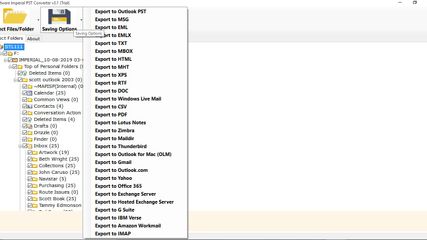 Outlook PST Converter Software Imperial screenshot 5
