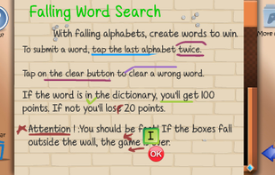 Falling Word Search screenshot 1