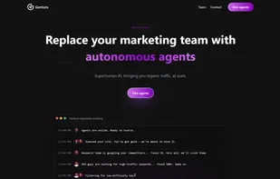 Gentura's landing page