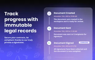 Track progress of signatures and get audit record proofs