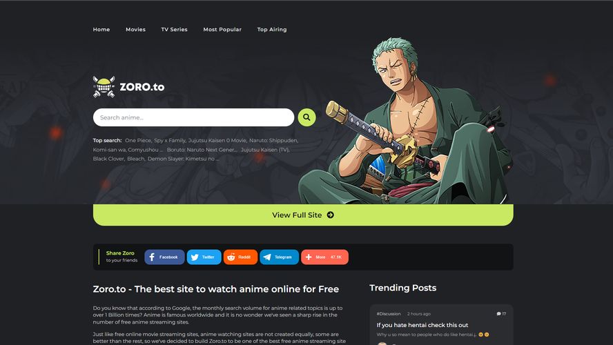 Zoro.to The best site to watch anime online for Free AlternativeTo