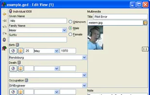 GenealogyJ screenshot 1