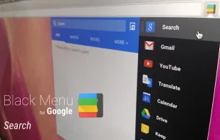 Black Menu for Google screenshot 1