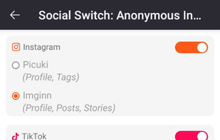 Social Switch screenshot 1