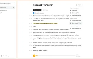 Transcript of a podcast