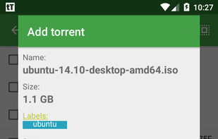 tTorrent screenshot 3