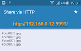Share Via HTTP screenshot 1