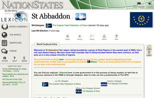 Typical region page.