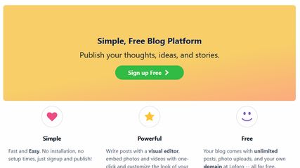 Loforo - Free blogging homepage