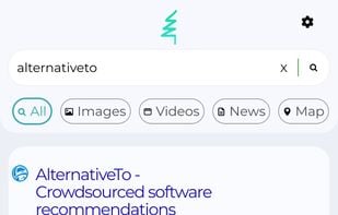 Search results, mobile