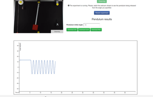 Pendulum remote laboratory (for learning physics and pendular motion)