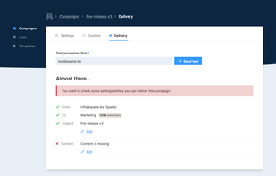 Check email delivery statistics
