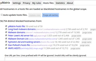 uMatrix screenshot 2