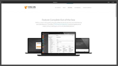 A sample of a frontend webpage generated with TYPO3 but this framework can generate any kind of output, from an XML to a HTML page and obviously a full website and more.