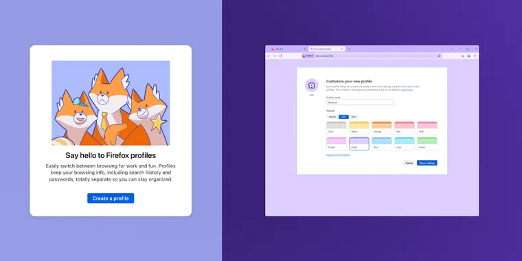 Mozilla rolls out improved Firefox profile management to keep browsing activities separate