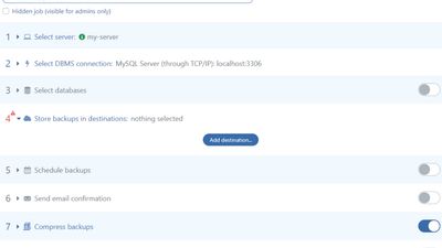 SqlBak backup job settings