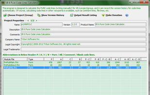 VB 6 Pure Code Lines Calculator screenshot 2