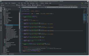 KDevelop with a dark theme