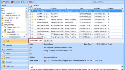 Preview OST file contents such as email data, calendar, contacts, notes, journal along with attachments included within the email.